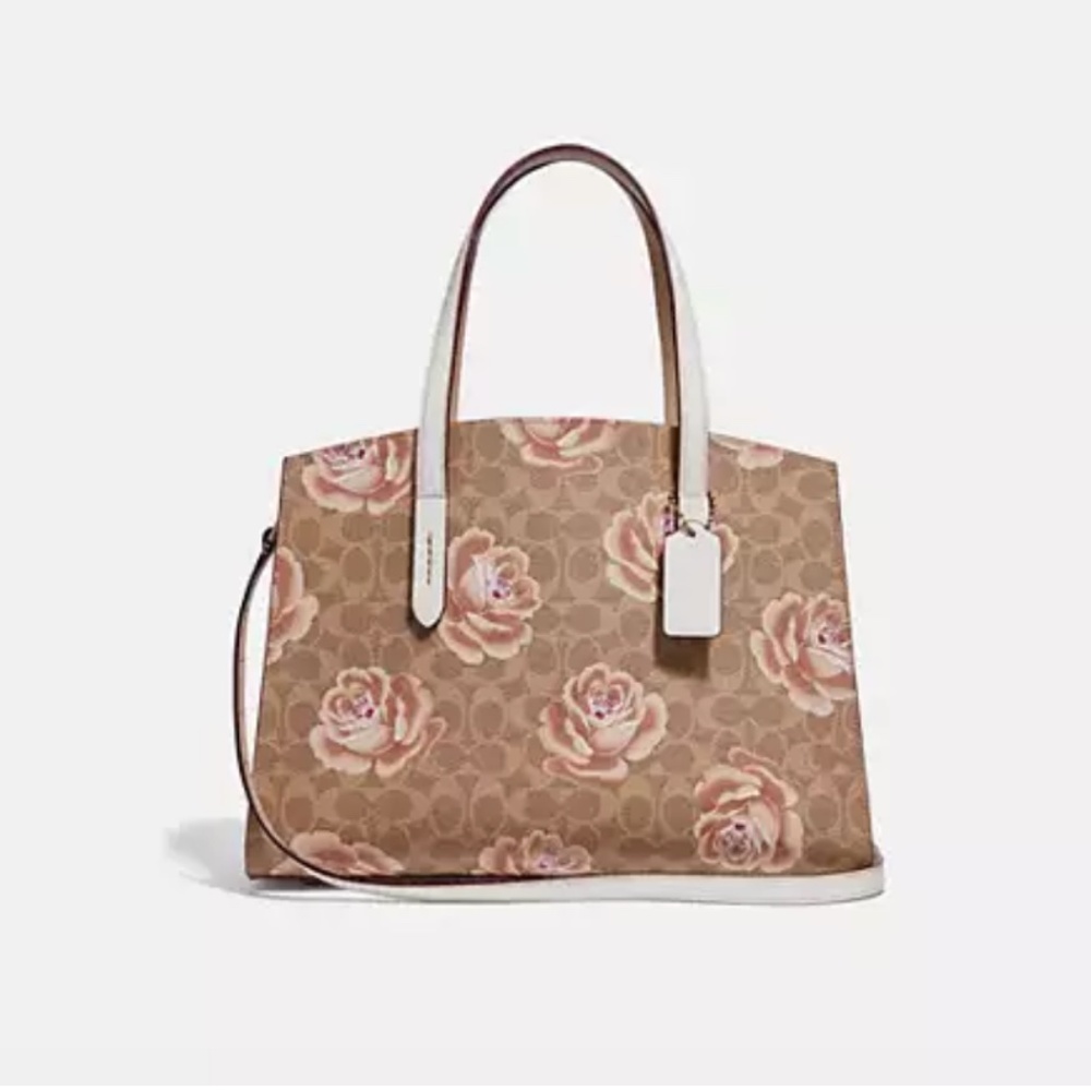 Coach Charlie Signature Rose Print Carryall Tote Bag Style 31667
